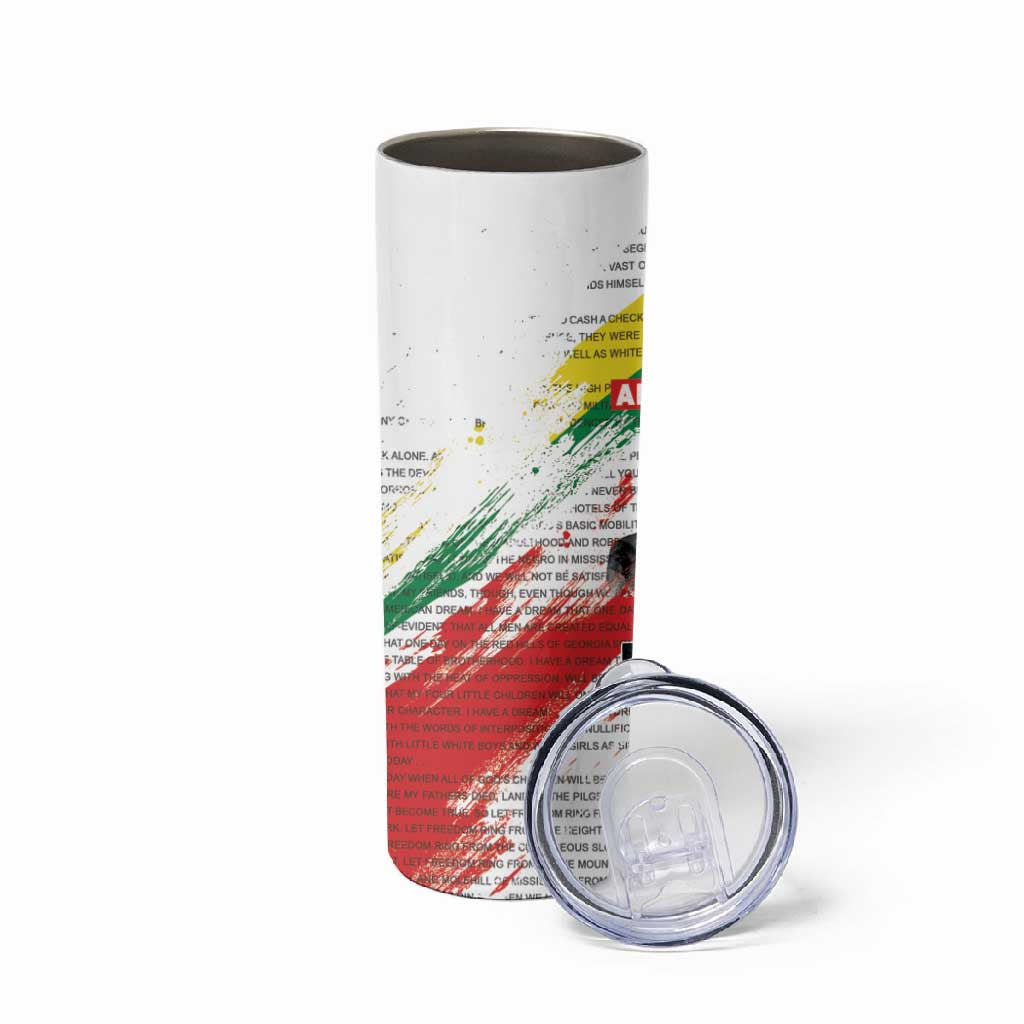 Martin Luther King Skinny Tumbler Honoring The Legacy White Version LT05