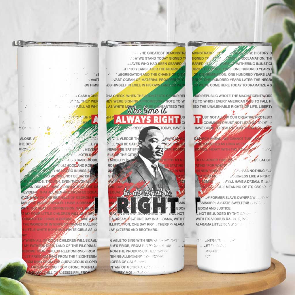 Martin Luther King Skinny Tumbler Honoring The Legacy White Version LT05