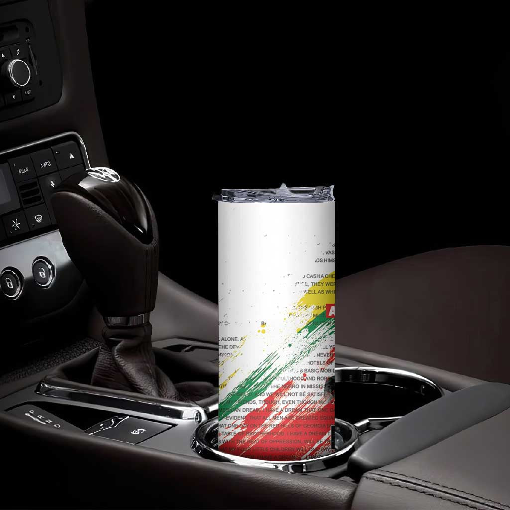 Martin Luther King Skinny Tumbler Honoring The Legacy White Version LT05