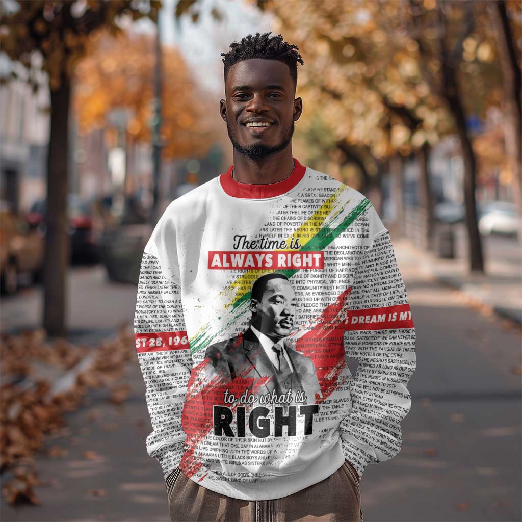 Martin Luther King Sweatshirt Honoring The Legacy White Version LT05