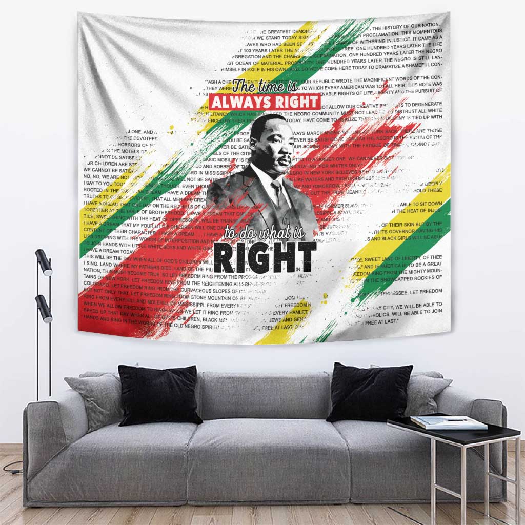 Martin Luther King Tapestry Honoring The Legacy White Version LT05