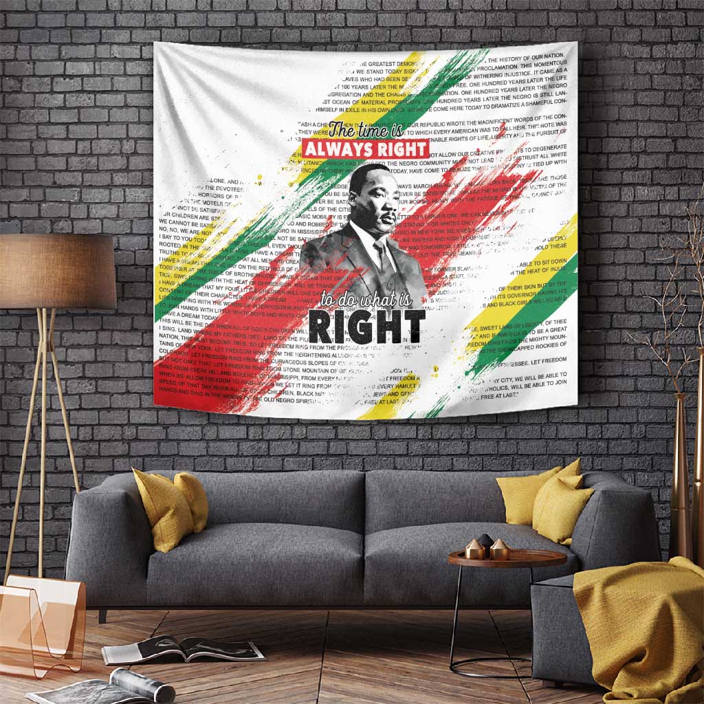 Martin Luther King Tapestry Honoring The Legacy White Version LT05