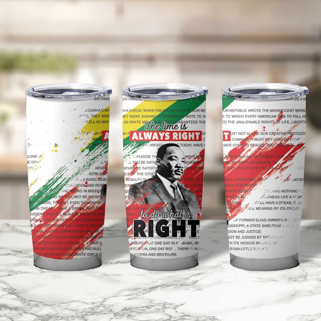 Martin Luther King Tumbler Cup Honoring The Legacy White Version LT05