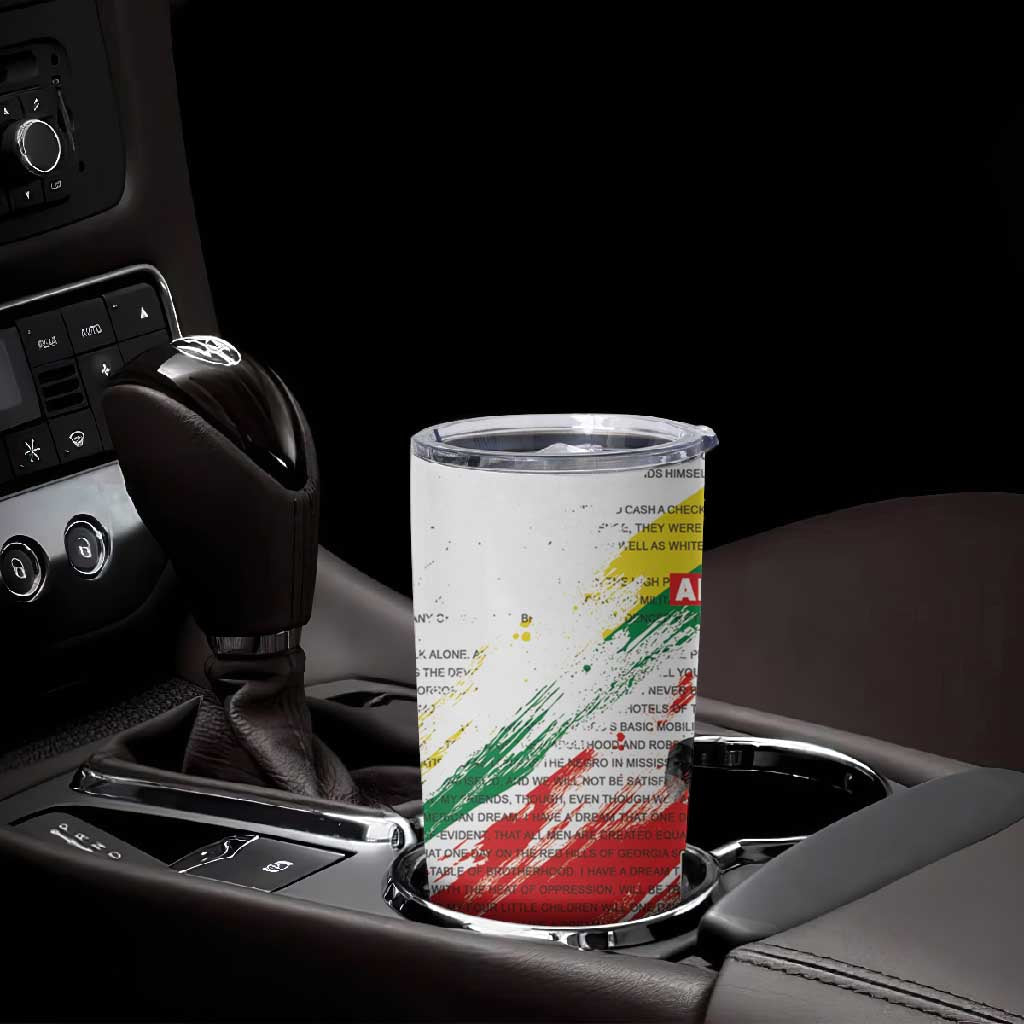 Martin Luther King Tumbler Cup Honoring The Legacy White Version LT05