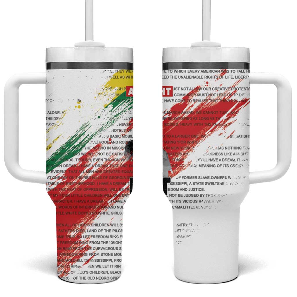 Martin Luther King Tumbler With Handle Honoring The Legacy White Version LT05