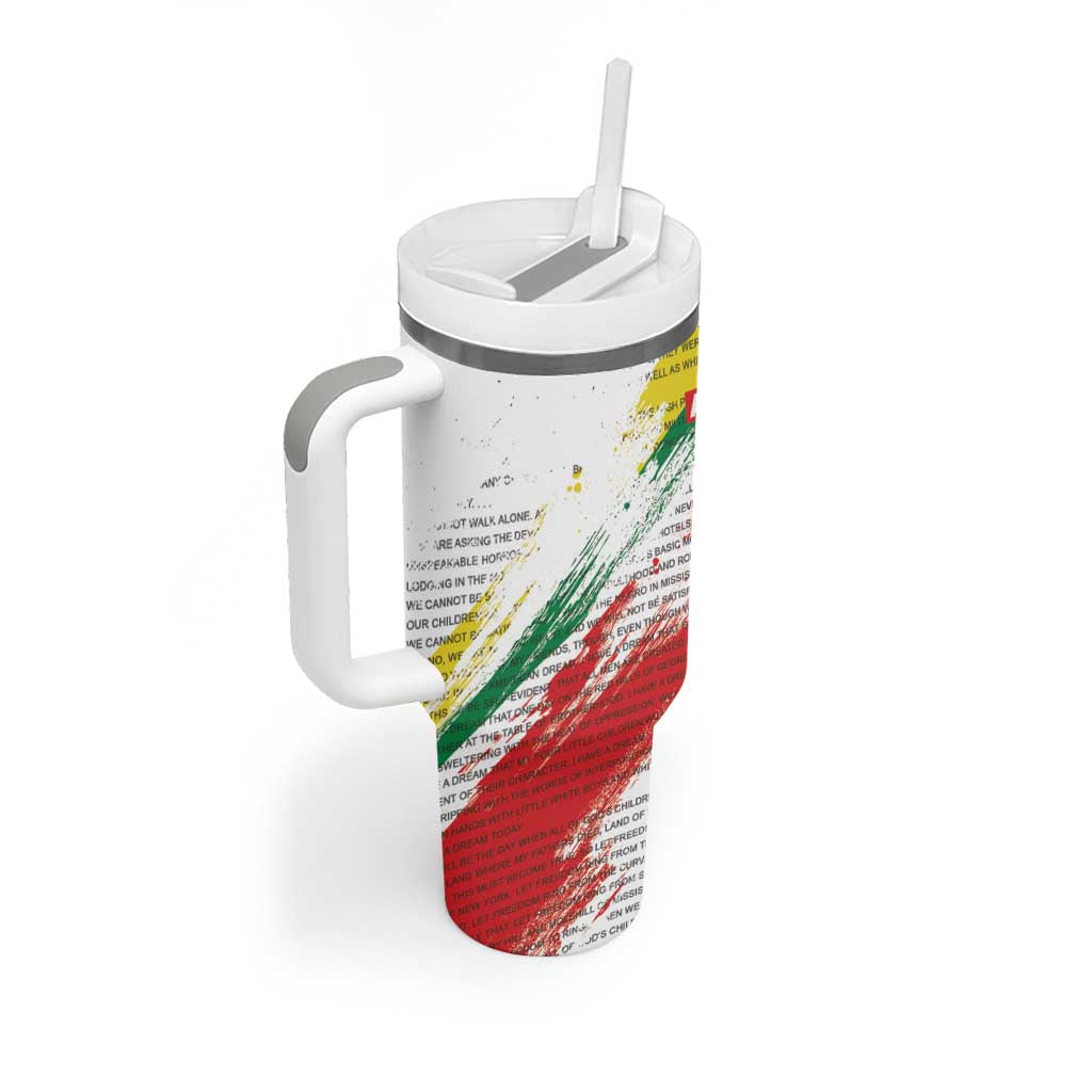 Martin Luther King Tumbler With Handle Honoring The Legacy White Version LT05