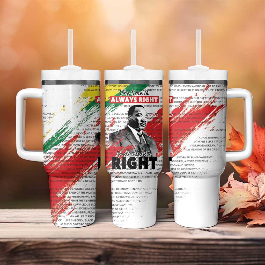 Martin Luther King Tumbler With Handle Honoring The Legacy White Version LT05