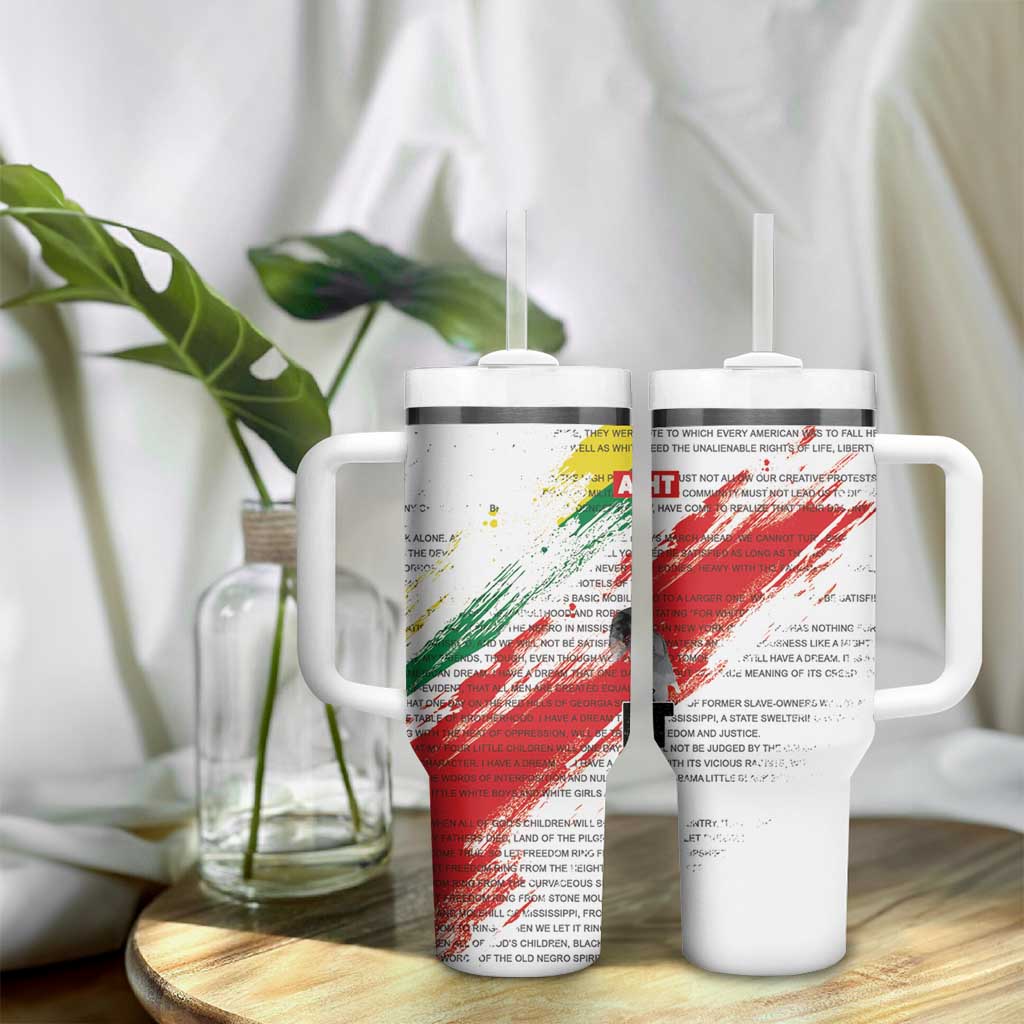 Martin Luther King Tumbler With Handle Honoring The Legacy White Version LT05