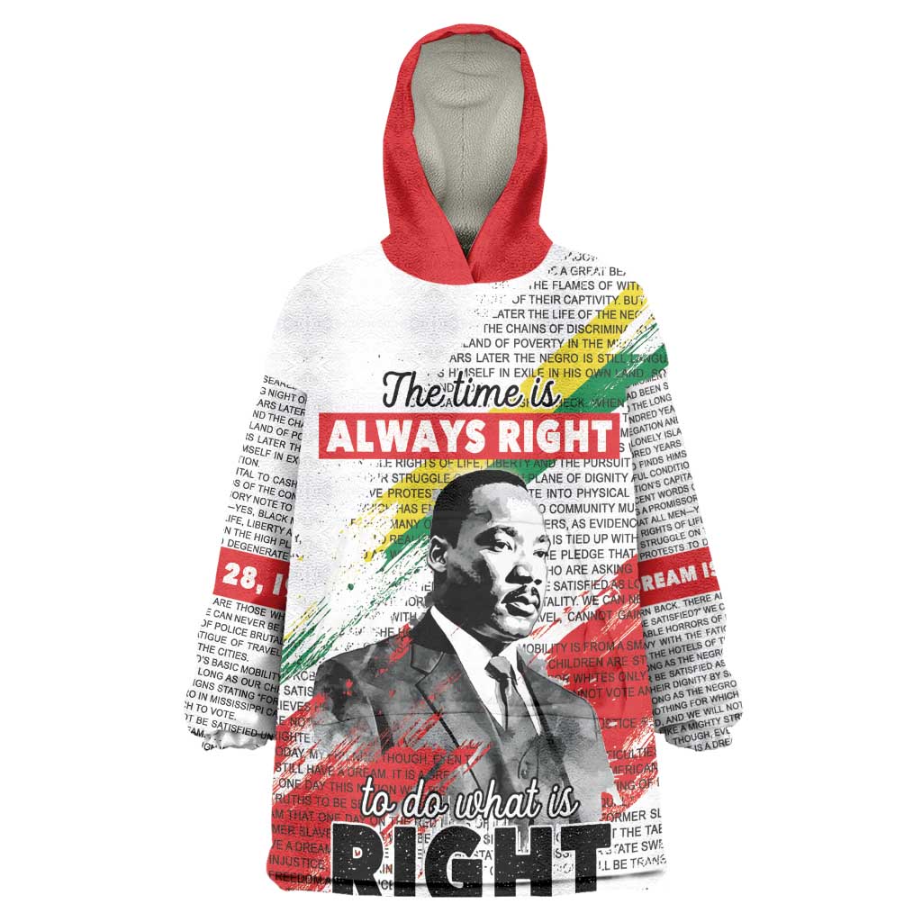 Martin Luther King Wearable Blanket Hoodie Honoring The Legacy White Version LT05