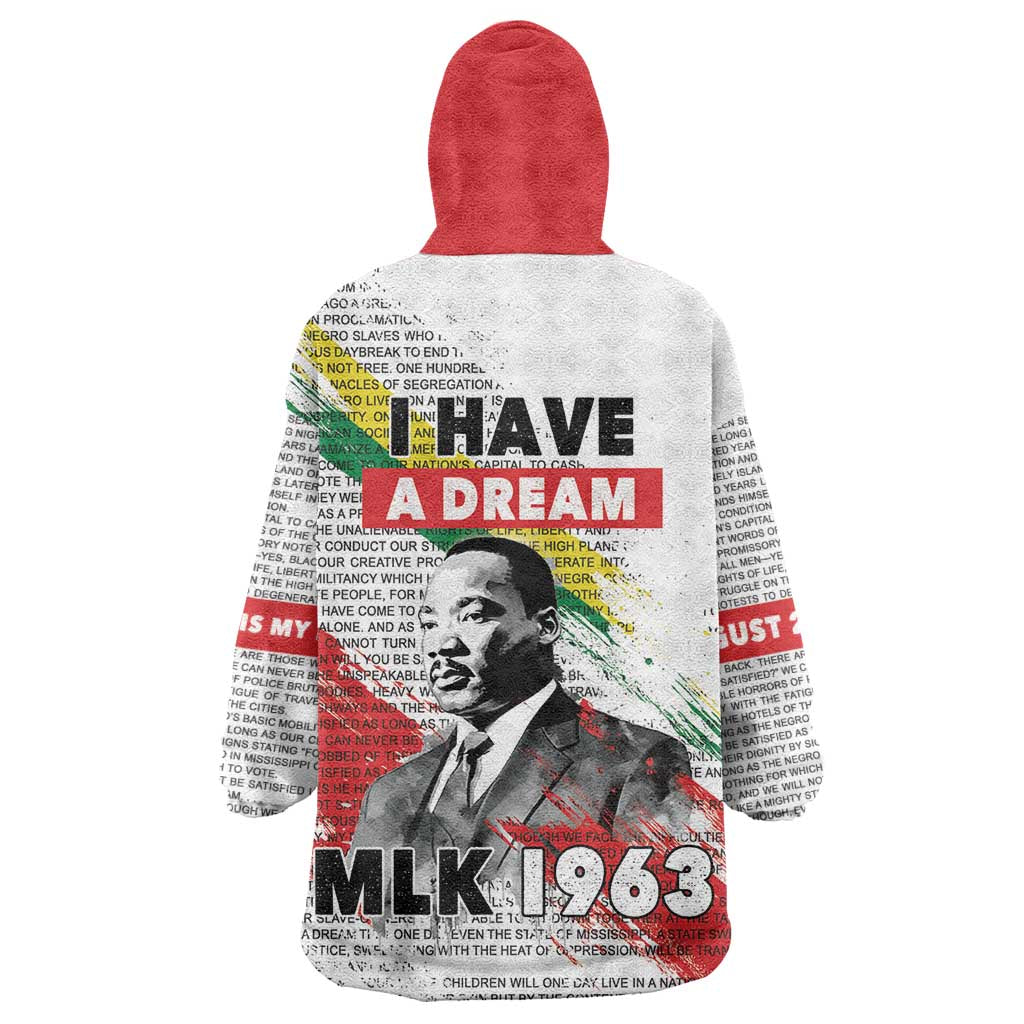 Martin Luther King Wearable Blanket Hoodie Honoring The Legacy White Version LT05