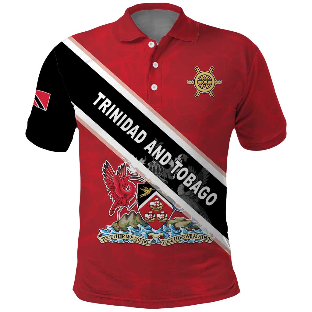Personalized Trinidad and Tobago Polo Shirt Coat Of Arms Flag Style LT05