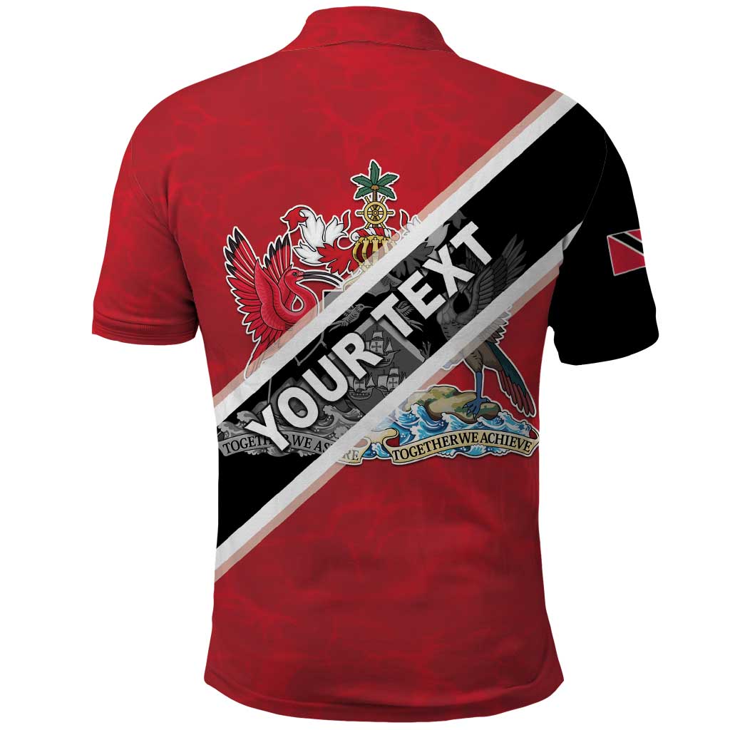 Personalized Trinidad and Tobago Polo Shirt Coat Of Arms Flag Style LT05