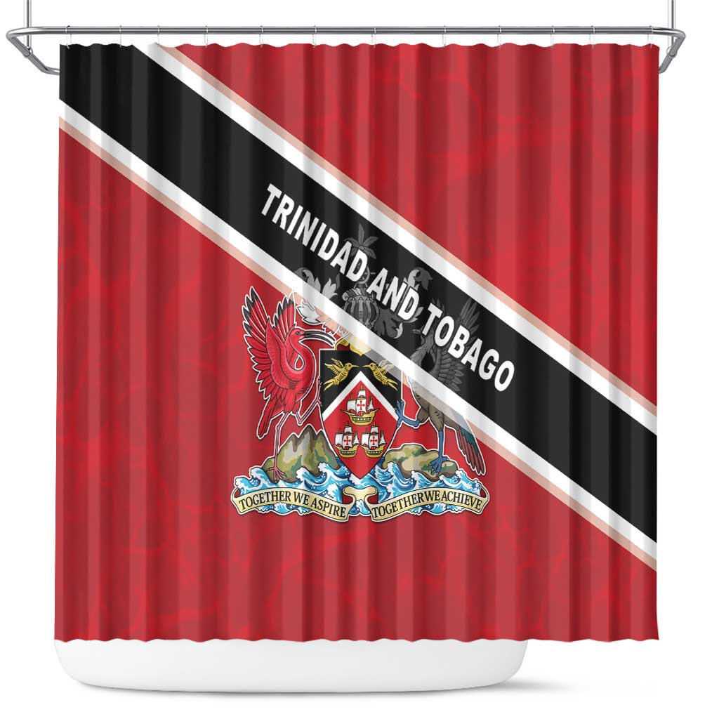 Trinidad and Tobago Shower Curtain Coat Of Arms Flag Style LT05