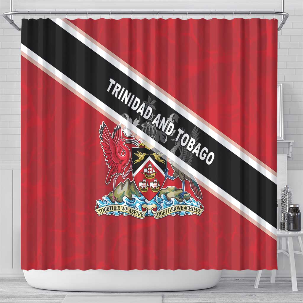 Trinidad and Tobago Shower Curtain Coat Of Arms Flag Style LT05