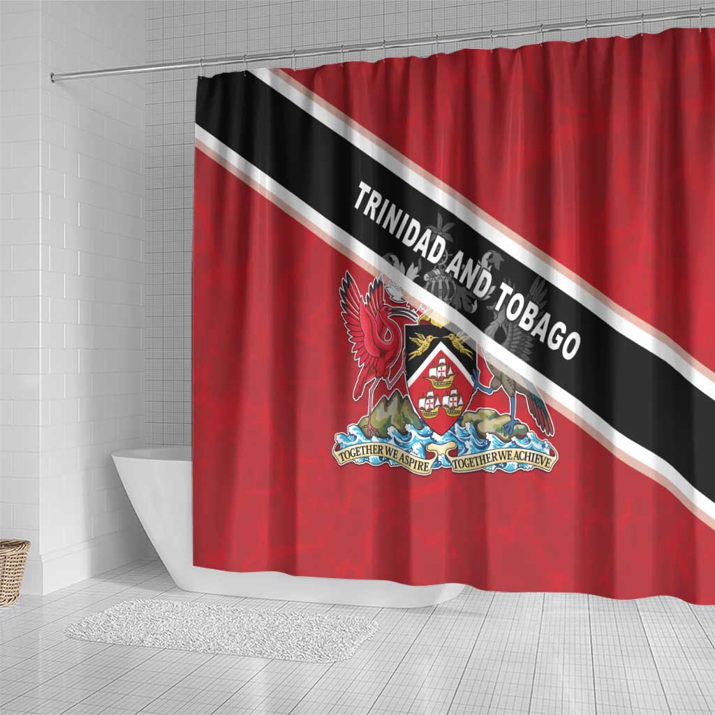 Trinidad and Tobago Shower Curtain Coat Of Arms Flag Style LT05