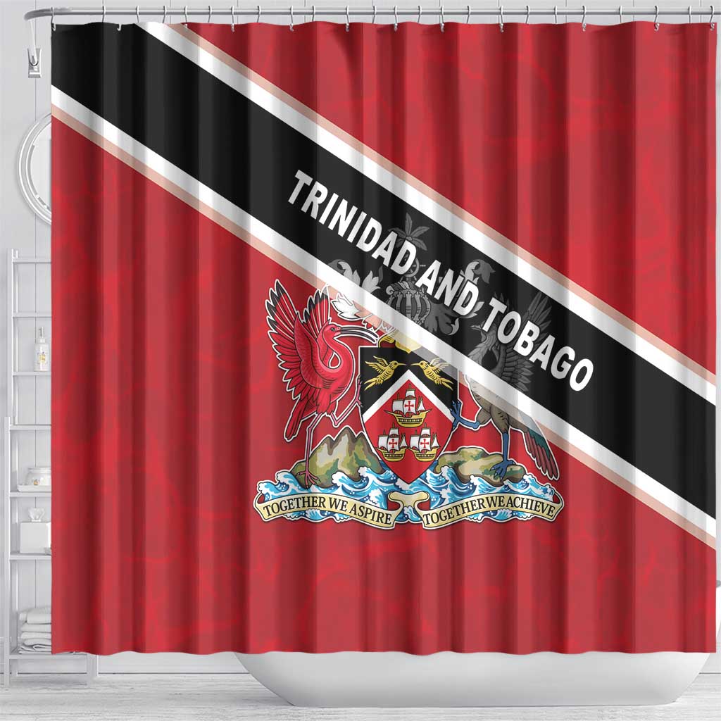 Trinidad and Tobago Shower Curtain Coat Of Arms Flag Style LT05
