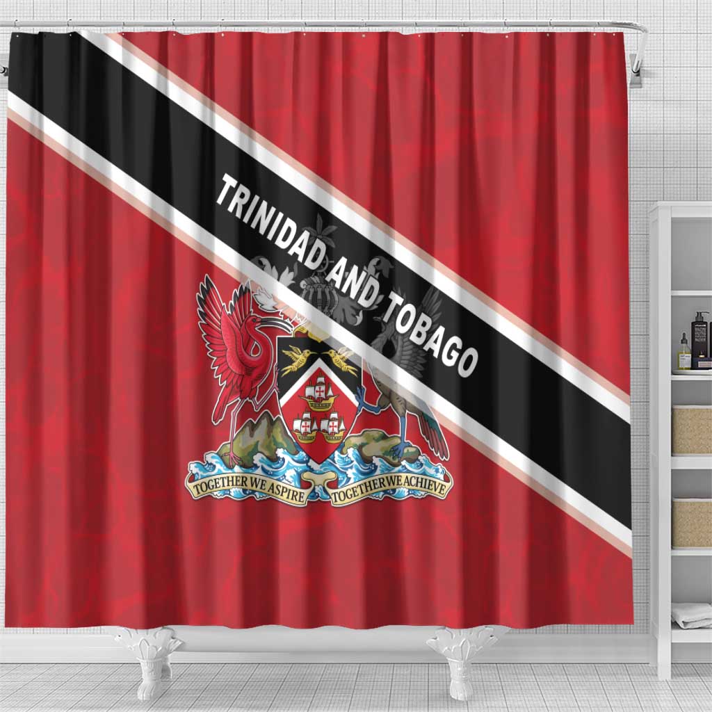 Trinidad and Tobago Shower Curtain Coat Of Arms Flag Style LT05