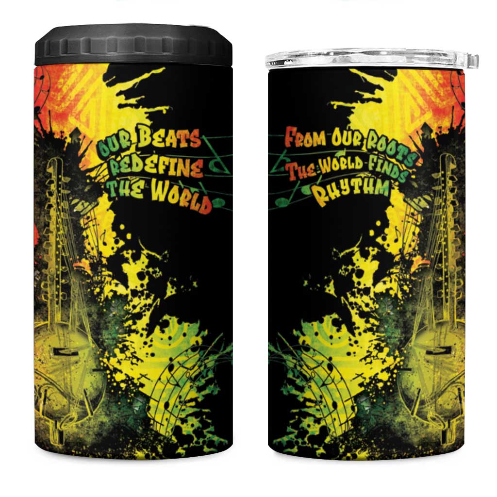 Afro Music Pride 4 in 1 Can Cooler Tumbler From Our Roots The World Finds Rhythm LT05