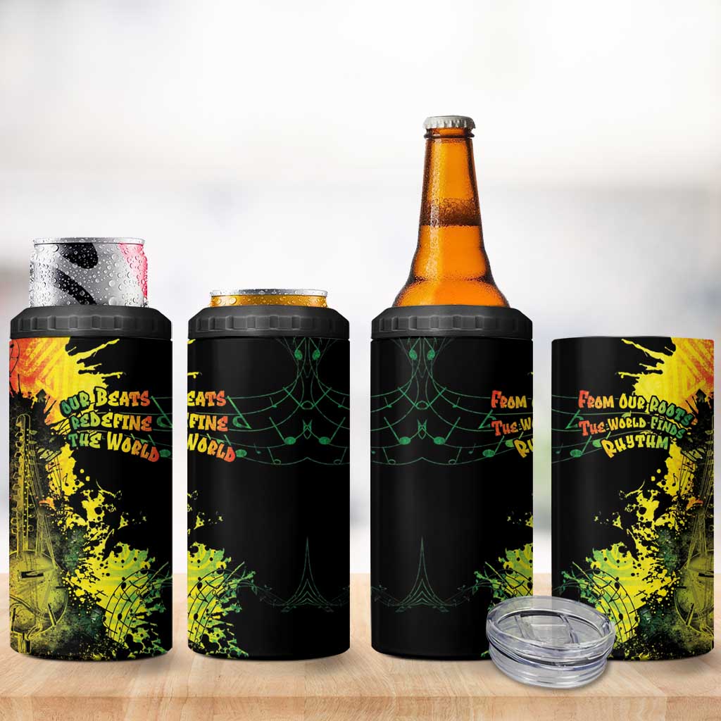 Afro Music Pride 4 in 1 Can Cooler Tumbler From Our Roots The World Finds Rhythm LT05