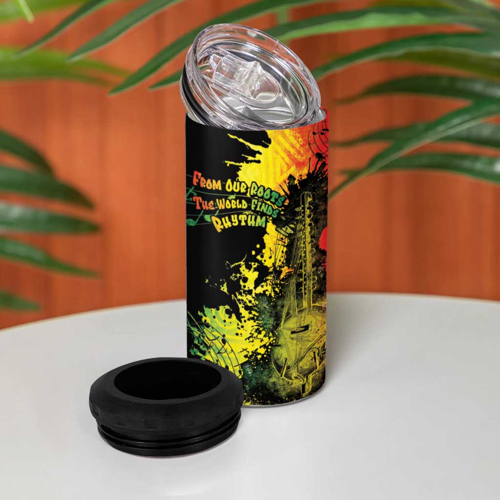 Afro Music Pride 4 in 1 Can Cooler Tumbler From Our Roots The World Finds Rhythm LT05
