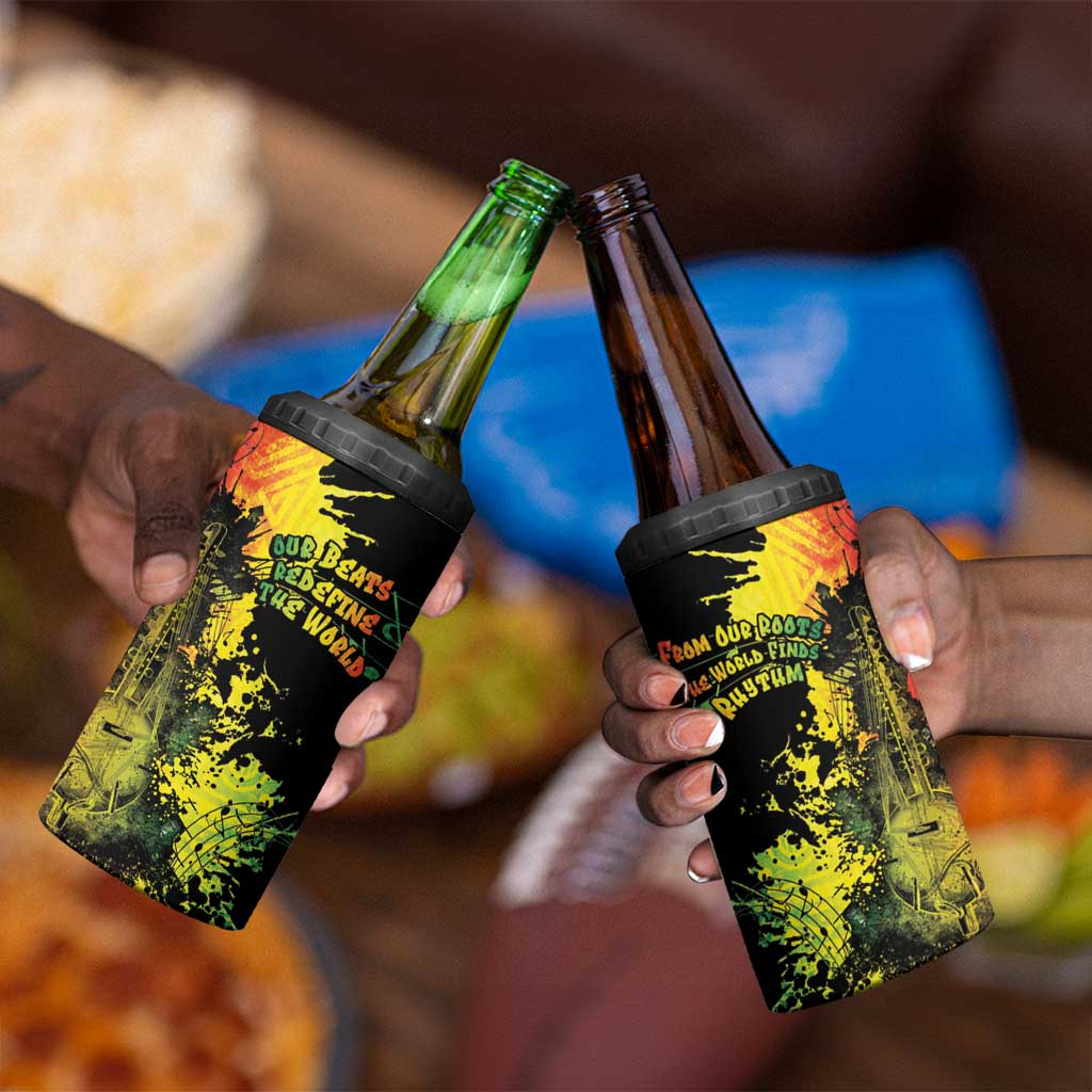 Afro Music Pride 4 in 1 Can Cooler Tumbler From Our Roots The World Finds Rhythm LT05