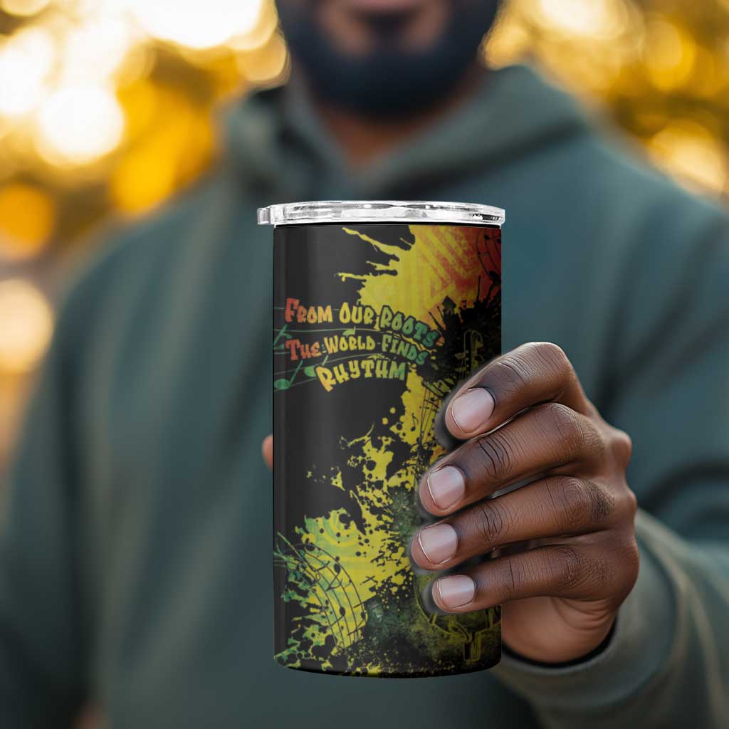 Afro Music Pride 4 in 1 Can Cooler Tumbler From Our Roots The World Finds Rhythm LT05