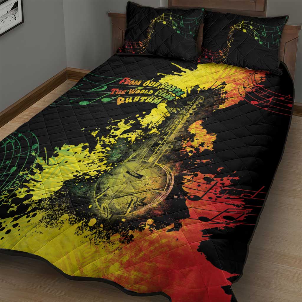 Afro Music Pride Quilt Bed Set From Our Roots The World Finds Rhythm LT05