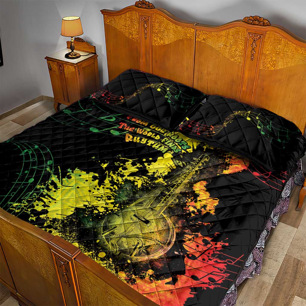 Afro Music Pride Quilt Bed Set From Our Roots The World Finds Rhythm LT05
