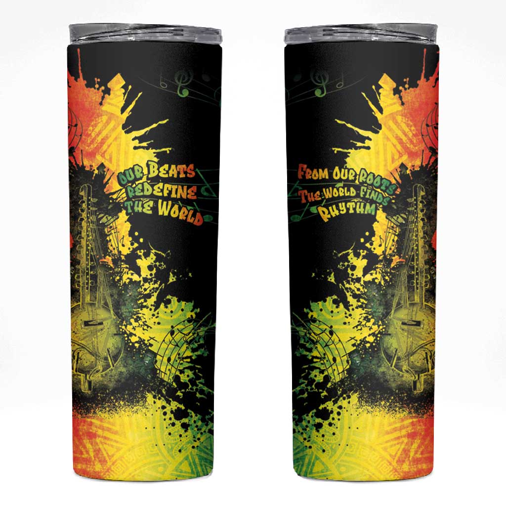 Afro Music Pride Skinny Tumbler From Our Roots The World Finds Rhythm LT05