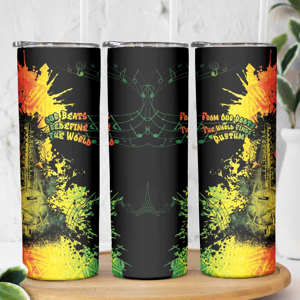 Afro Music Pride Skinny Tumbler From Our Roots The World Finds Rhythm LT05