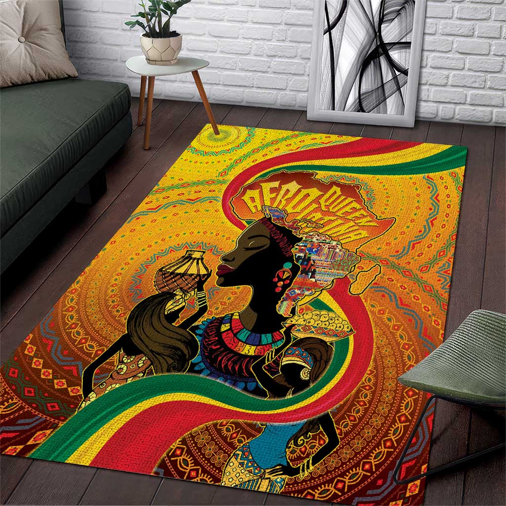 Afro Latina Queen Area Rug The Beauty Of Black Women LT05