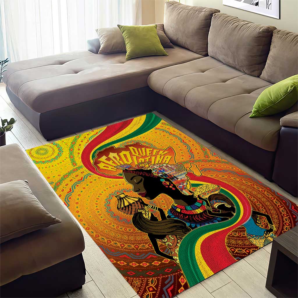 Afro Latina Queen Area Rug The Beauty Of Black Women LT05