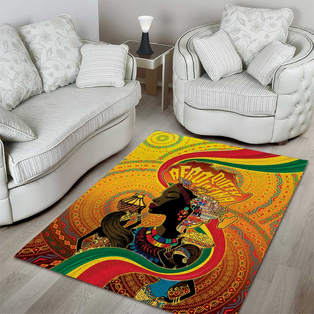 Afro Latina Queen Area Rug The Beauty Of Black Women LT05