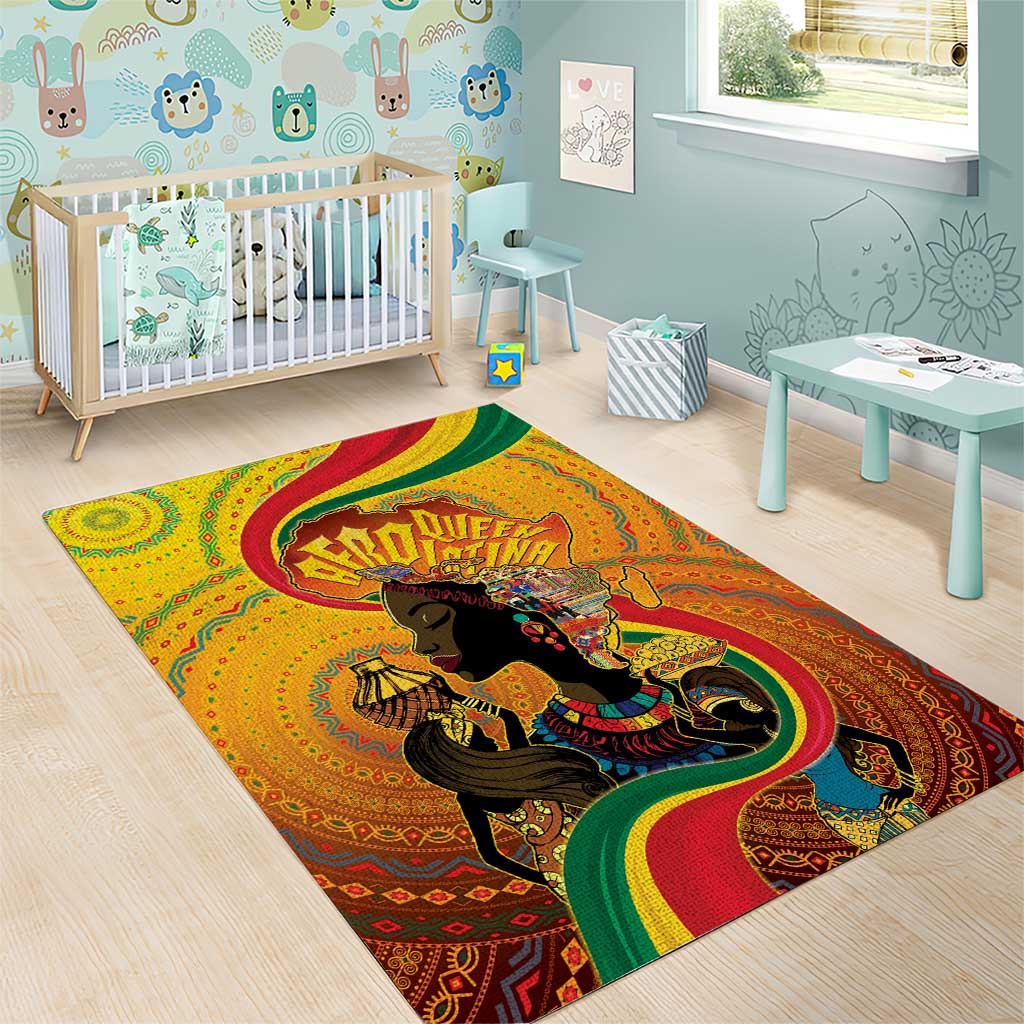 Afro Latina Queen Area Rug The Beauty Of Black Women LT05