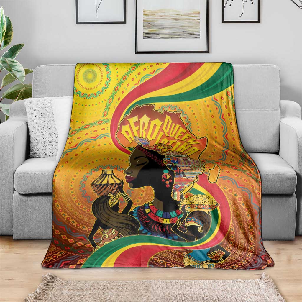 Afro Latina Queen Blanket The Beauty Of Black Women LT05