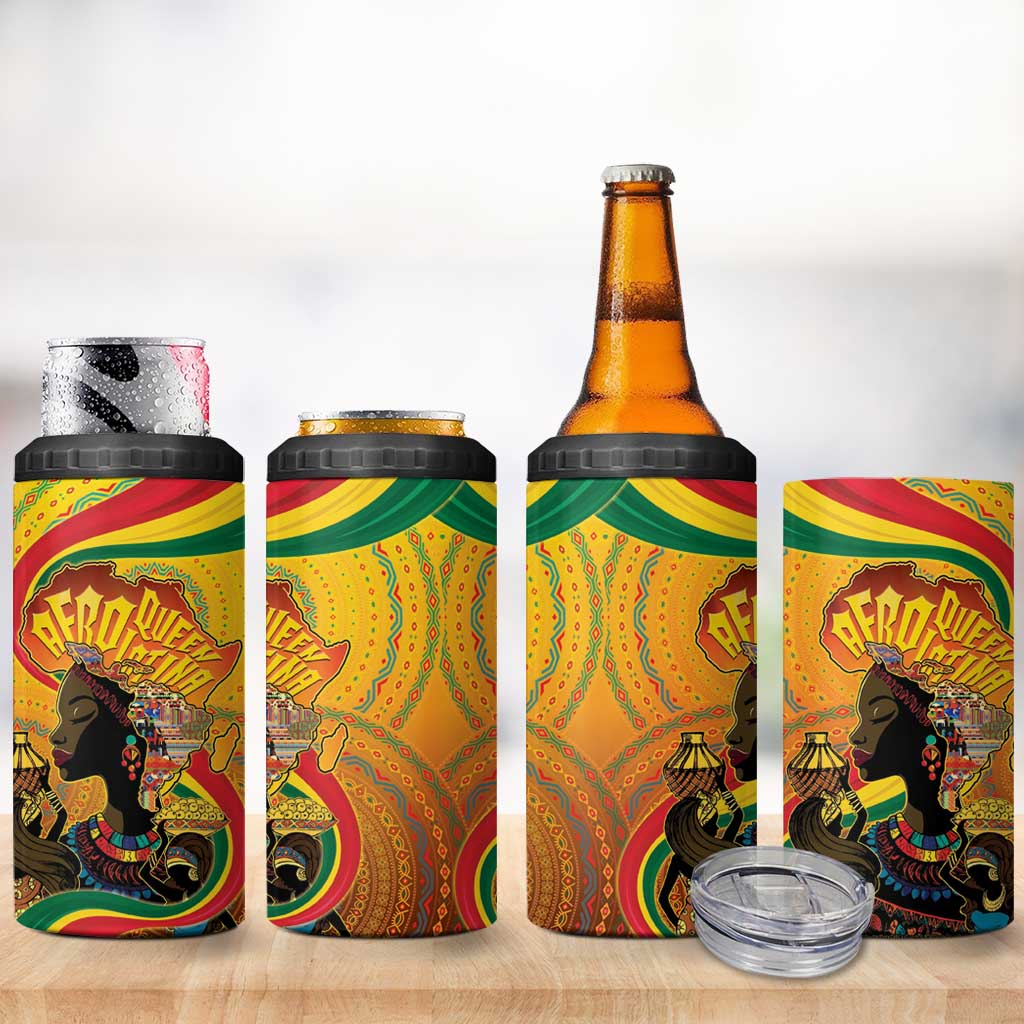 Afro Latina Queen 4 in 1 Can Cooler Tumbler The Beauty Of Black Women LT05