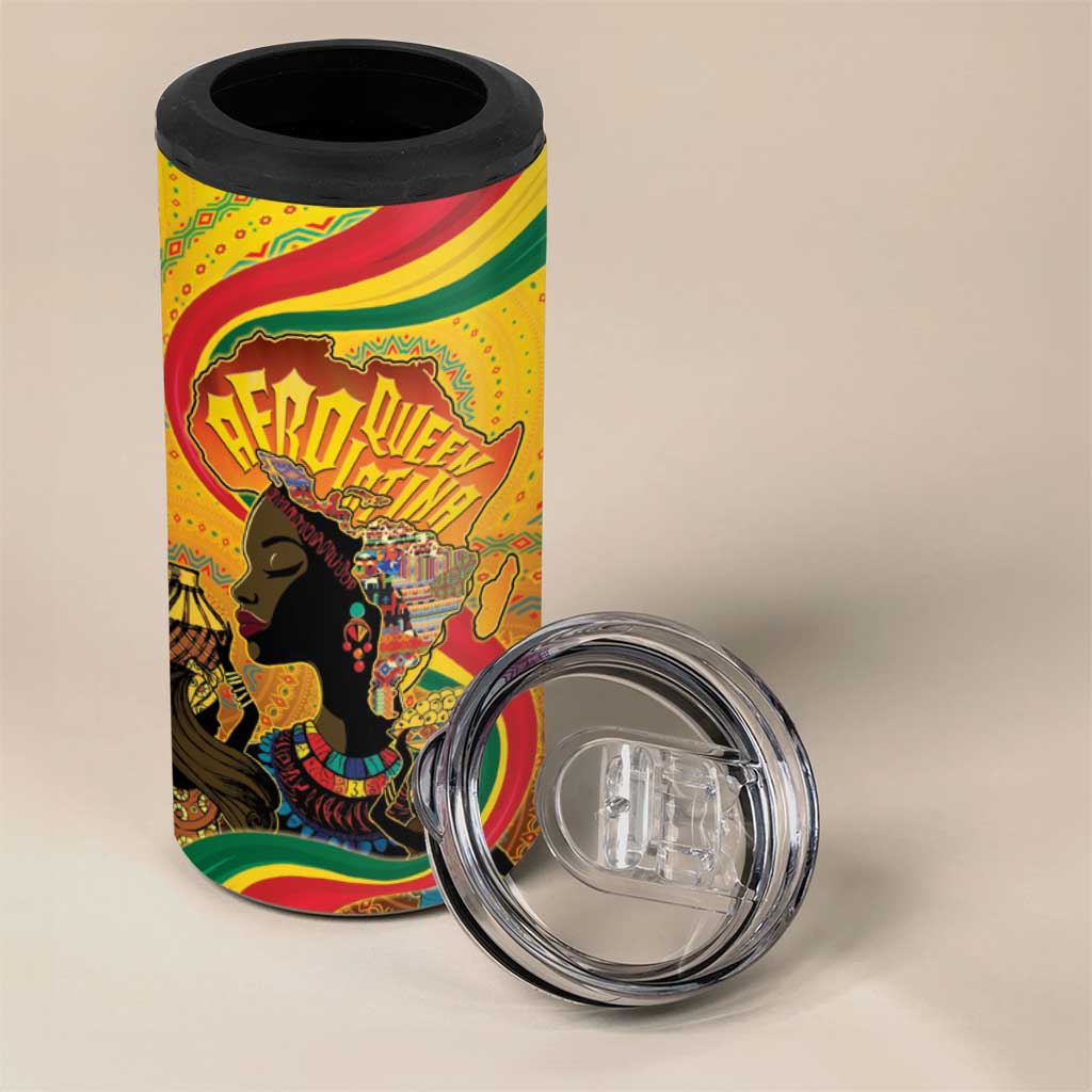 Afro Latina Queen 4 in 1 Can Cooler Tumbler The Beauty Of Black Women LT05