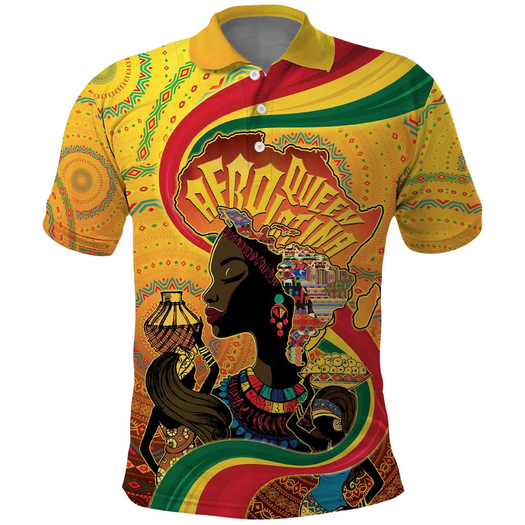 Afro Latina Queen Polo Shirt The Beauty Of Black Women LT05