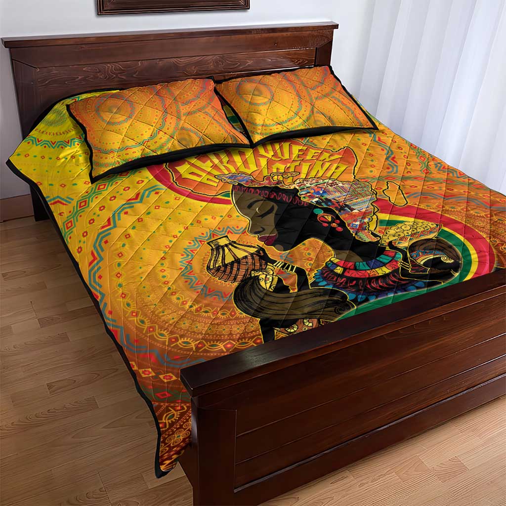 Afro Latina Queen Quilt Bed Set The Beauty Of Black Women LT05