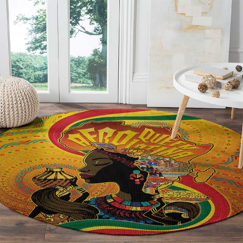 Afro Latina Queen Round Carpet The Beauty Of Black Women LT05