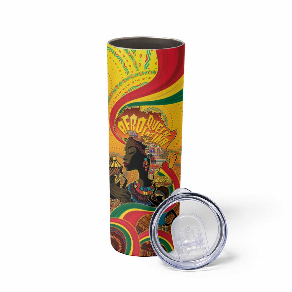 Afro Latina Queen Skinny Tumbler The Beauty Of Black Women LT05