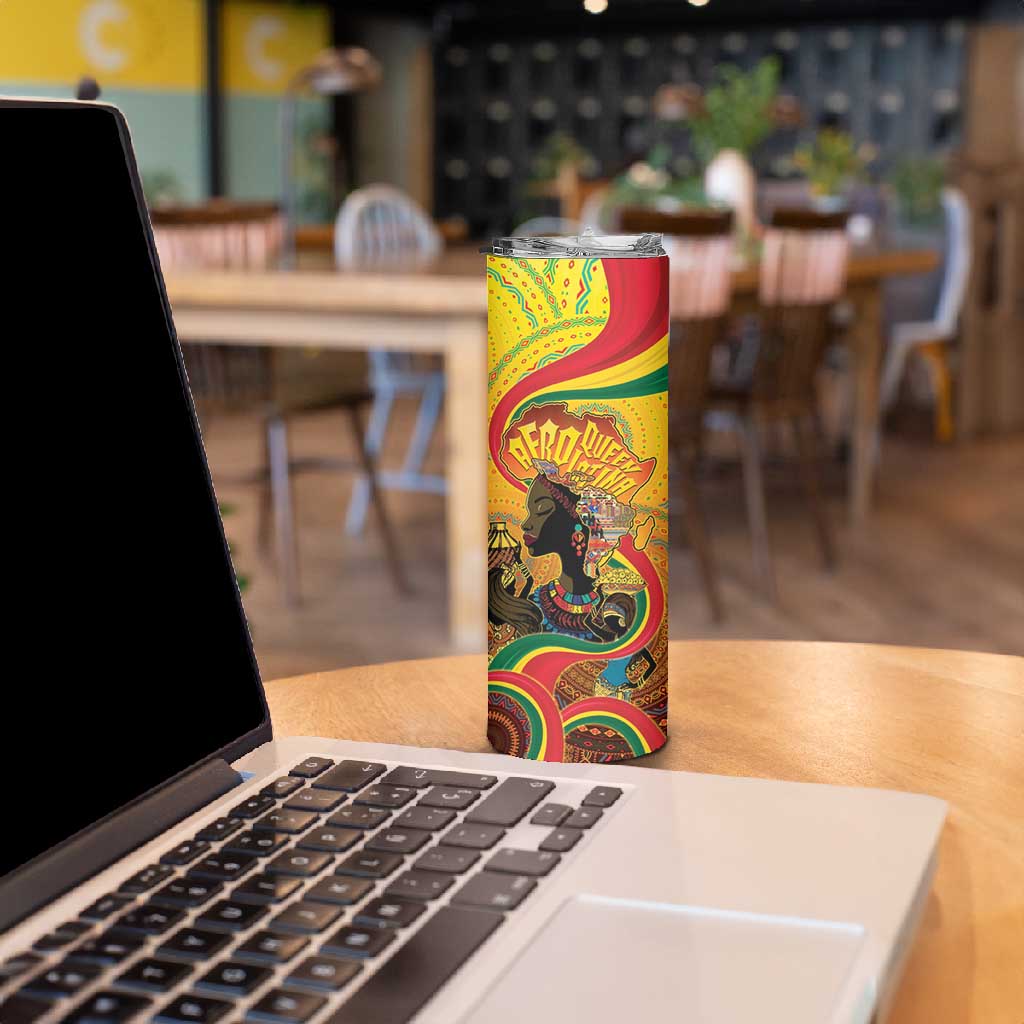 Afro Latina Queen Skinny Tumbler The Beauty Of Black Women LT05
