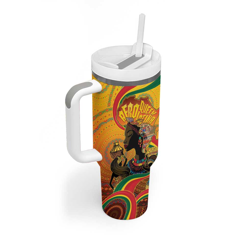 Afro Latina Queen Tumbler With Handle The Beauty Of Black Women LT05