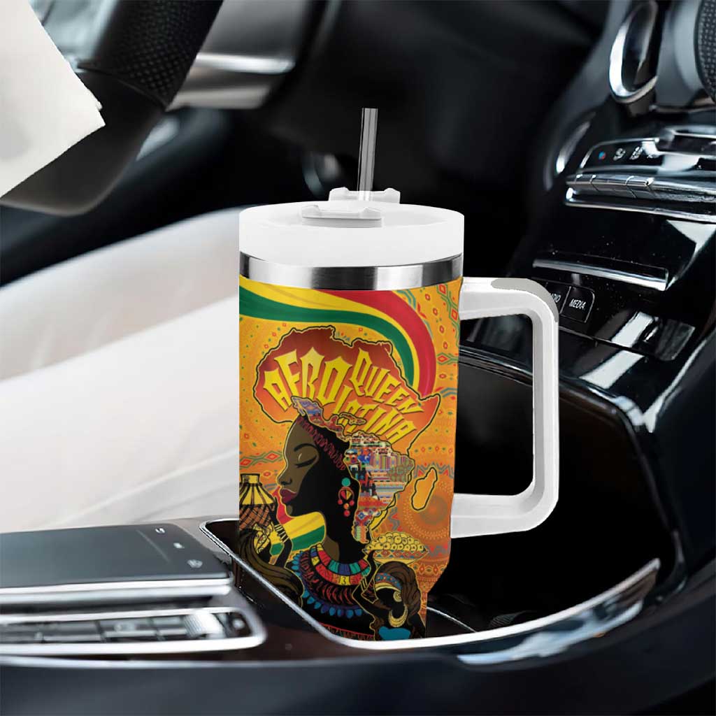 Afro Latina Queen Tumbler With Handle The Beauty Of Black Women LT05