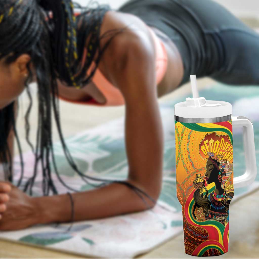 Afro Latina Queen Tumbler With Handle The Beauty Of Black Women LT05
