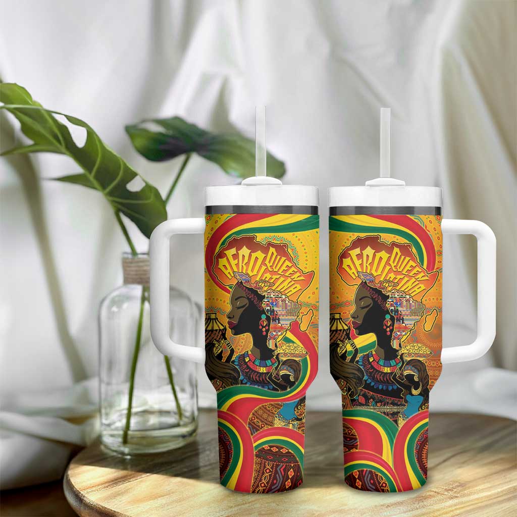 Afro Latina Queen Tumbler With Handle The Beauty Of Black Women LT05