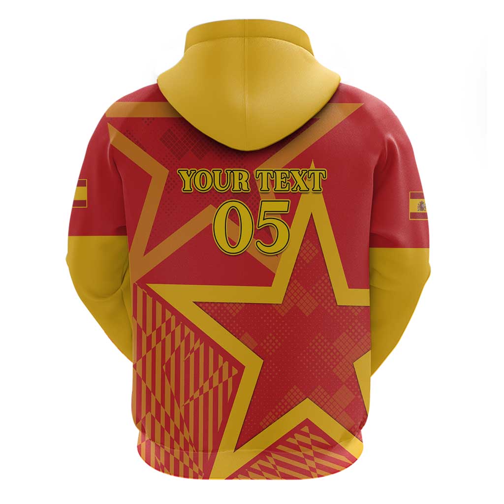 Custom Spain 2024 Football Hoodie La Roja Reigns Supreme LT05