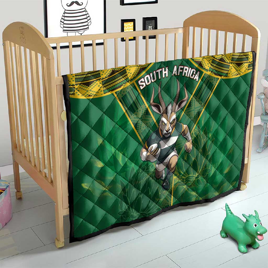 South Africa Rugby 2024 Quilt Go Bokke African Pattern LT05