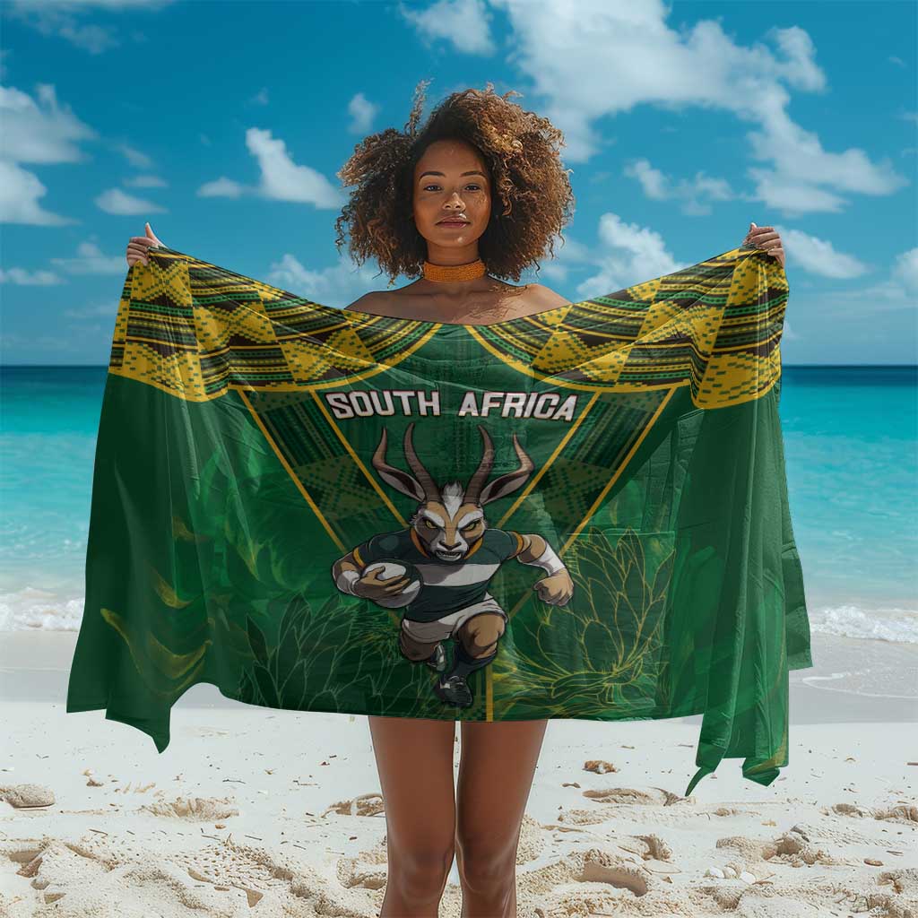 South Africa Rugby 2024 Sarong Go Bokke African Pattern LT05