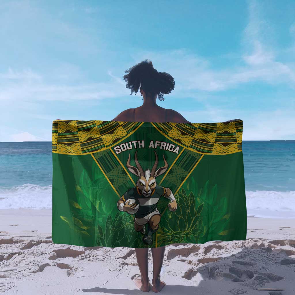 South Africa Rugby 2024 Sarong Go Bokke African Pattern LT05